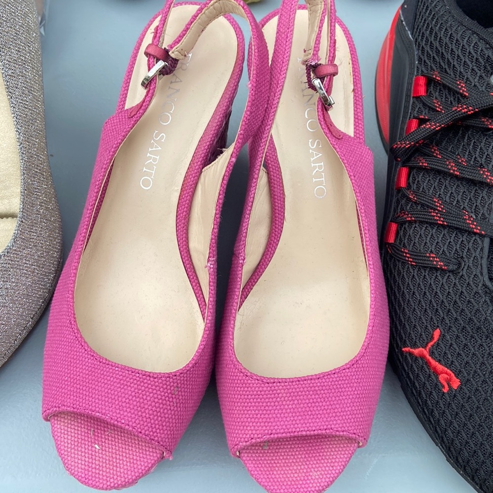 Pink Wedge Heels